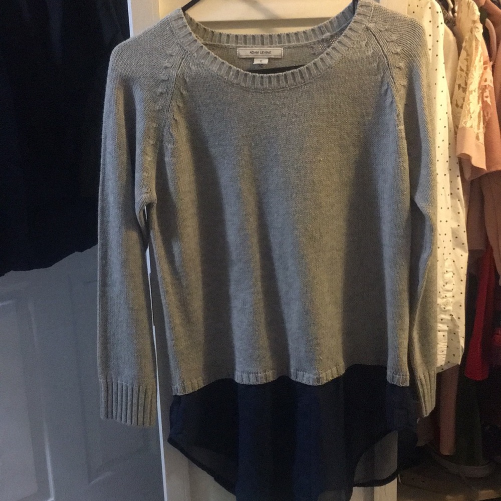 Adam Levine gray and blue dress shirt